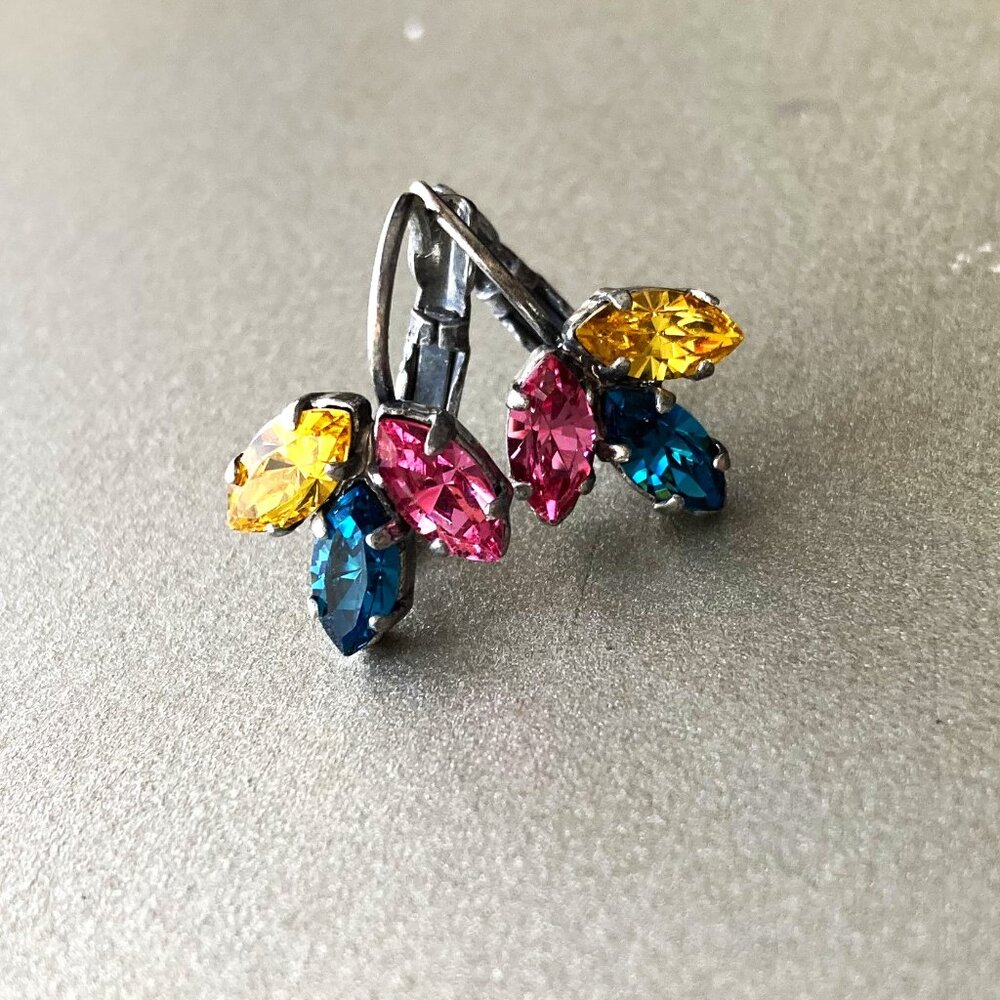 Sabika Marquise Cluster Drop Earrings